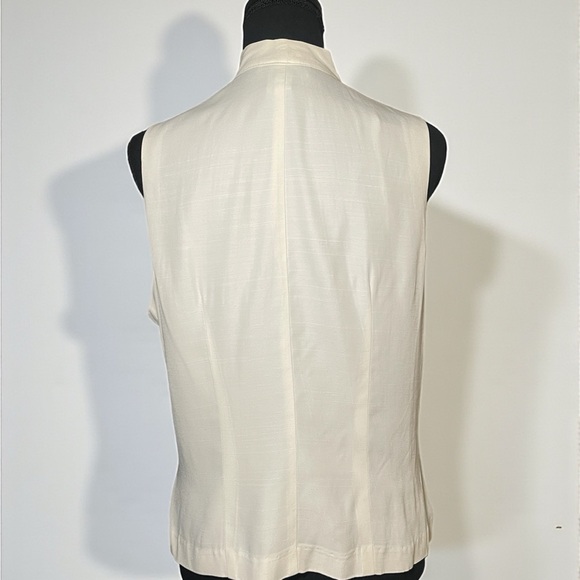 Lew Magram collection Cream button front vest size 12 made in USA - Picture 3 of 7